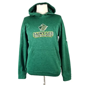 Adidas Saint Leo University hoodie sweater sweatshirt mens medium green pullover - Picture 1 of 12