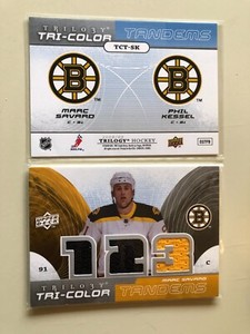 2008-09. TRILOGY TRI-COLOR TANDEMS. MARC SAVARD - PHIL KESSEL.