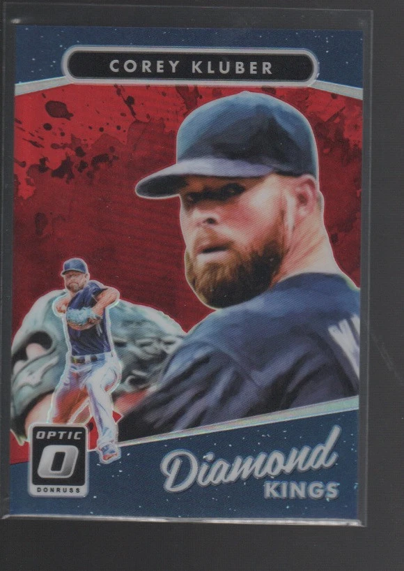 COREY KLUBER 2017 DONRUSS OPTIC DIAMOND KINGS RED  HOLO PRIZM CARD #8  /99 - Image 1 of 1