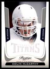 2011 Panini Prestige. Colin McCarthy Football Cards #221
