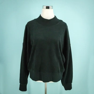 Rails Size Large L Black Blair Mock Neck Cotton Blend Knit Pullover Sweatshirt - Image 1 of 4