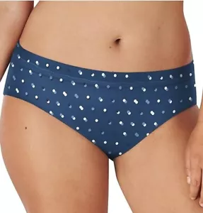Bali Bikini Panty 8/XL Regal Azul Marino Punto Moderno Microfibra Sin Líneas Panty Nuevo - Imagen 1 de 1