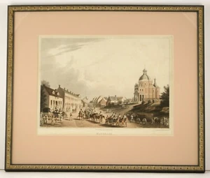 Waterloo incisione colorata a mano di R. Bowyer Pall Mall Londra 1816 incorniciata - Foto 1 di 13