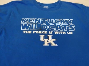 Kentucky Wildcats The Force Is With Us Star Wars Blue Youth XL T Shirt - Picture 1 of 6