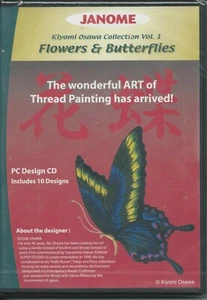 Janome Embroidery Designs by Thread Painter Kiyomi Osawa on CD NEW - Picture 1 of 2
