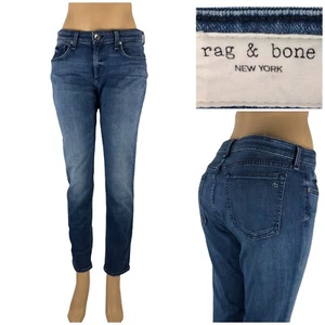 Rag & Bone Womens 30 X 29 (actual) Drew Low Rise Slim Boyfriend Jeans Size 27 - Picture 1 of 12