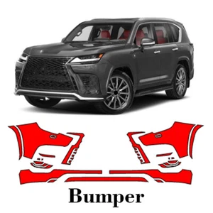 Front bumper PreCut PPF Paint Protection Film For Lexus LX 2022-2025 - Picture 1 of 6