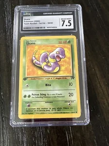 CGC Graded Jeans Pokémon Card 2000 Team Rocket 1st Edition 56/82 NM+ Graded 7.5 - Picture 1 of 4