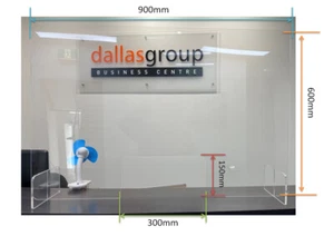Set of 5 Clear Acrylic Shield Sneeze Guard for checkouts, medical centres - Picture 1 of 5