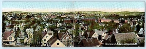 POSTKARTE Panorama Auburn und Lewiston Maine Vogelperspektive doppelfach gefaltet - Bild 1 von 2