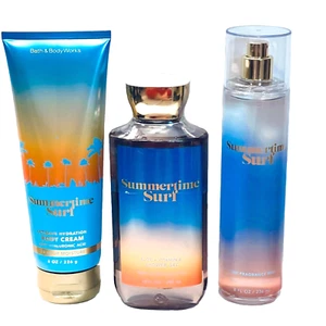 Bath & Body Works Summertime Surf Shower Gel Fragrance Mist Cream Set - Picture 1 of 1
