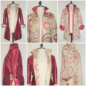 INDIGO BOO 'PICASSO' SILK REVERSIBLE JACKET - XS - 8/10 - NWOUT TAGS - RRP: £345 - Picture 1 of 12