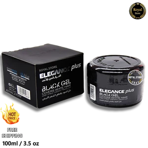 Original Elegance Plus Black Gel Hair 100ml - Cover White Hair جل اليجانس اسود - Picture 1 of 8