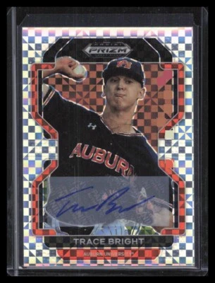 2022 Panini Prizm Draft Picks #PDP137 Trace Bright Power Plaid Auto /17 - Image 1 of 2