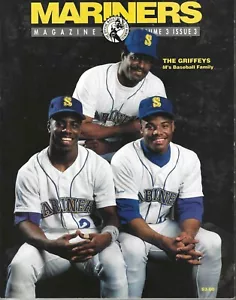 1991 Seattle Mariners Magazine - Vol. 3 Issue 3 - The Griffeys - Picture 1 of 3