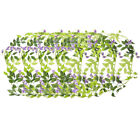  5 Pcs Violett Seidentuch Plastik Glyzinienblüten Dekoratives Rattan