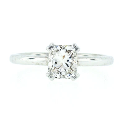NEW Platinum GIA Certified 1.11ct Radiant Cut Diamond Solitaire Engagement Ring - Image 1 of 4