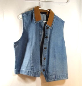 Ozark Mountain  Western Denim Vest size XL - Picture 1 of 4