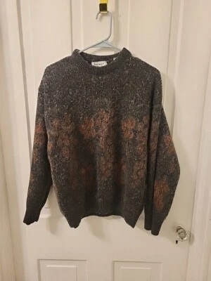 Bachrach Knit Gray Pullover Sweater Wool Blend Size M ~ Made In Italy Pre-owned  — 第 1/4 张图片