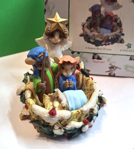 Charming Tails A SEASON BORN OF LOVE Nativity Mouse Scene Figurine - Picture 1 of 6