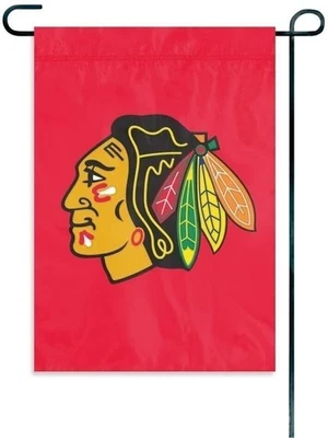 Chicago Blackhawks Premium Garden Flag Banner Applique Embroidered 10.5x15 Inch - Image 1 of 2