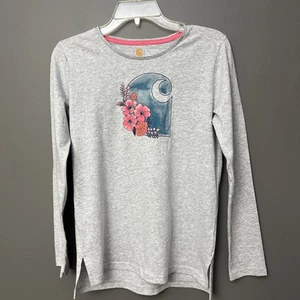 NWT Carhartt Girls Long Sleeve Floral Tee Size XL (14) - NEW - Picture 1 of 12