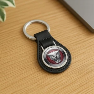 Jaguar Classic Leather Keychain | Car Logo Keyring | Auto Key Fob Charm - Bild 1 von 3