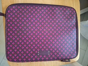 Vera Bradley Katalina Pink Diamond Laptop Sleeve/Case Vegan Leather Plum Disc. - Picture 1 of 24