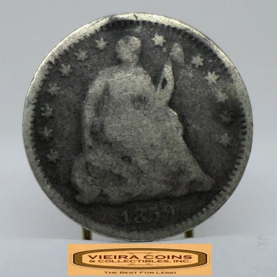 Media moneda de diez centavos de plata Liberty Seated 1859-O - #C53779NQ Foto 1 de 2