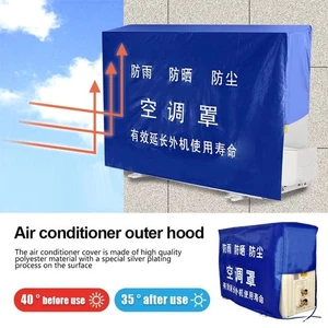 Thickened Air Conditioner Cover Sunscreen Cleaning Bag Cleaning Tools Outdoor - Picture 1 of 16