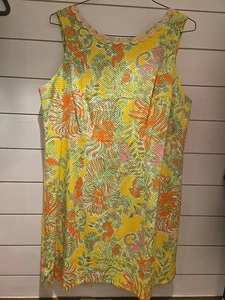 Lilly Pulitzer for Target Dress Size 20W Sleeveless Yellow Pineapple Print Shift - Picture 1 of 12