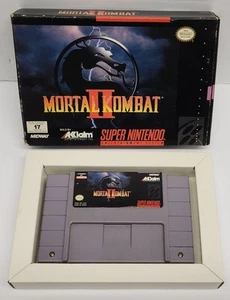 SNES Mortal Kombat II 2 (1993 Super NES) With Box & Tray Authentic - Tested - Picture 1 of 24