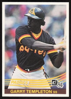 1984 Donruss Garry Templeton #185 San Diego Padres - Image 1 of 2