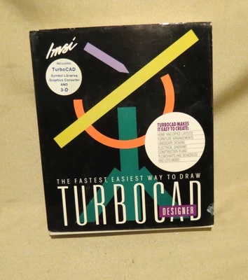 VINTAGE 1991 TurboCAD designer 3D Version IMSI 3.5" 5.25" Drafting Software - Image 1 of 4