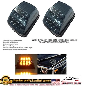 G63 G550 Smoke W463 G-Wagon Turn Signal Led Lights Fender New Style Pair - Picture 1 of 8