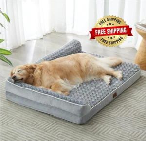 Sofá cama impermeable para perros grandes con funda extraíble y lavable US NUEVO - Picture 1 of 9