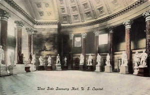 Washington DC-Westside Statuary Hall US Capitol-Vintage c1909 Postcard E11 - Picture 1 of 3