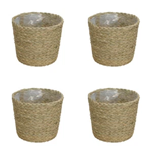 4 pz. Cesto per piante SUNNY naturale in erba D18 cm vaso per piante vaso da fiori cesto boho - Foto 1 di 2