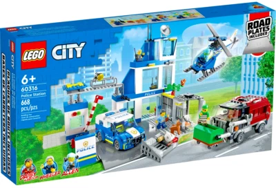 LEGO City Police Station Van, Garbage Truck & Helicopter 60316 Building Set NEW - Image 1 of 4