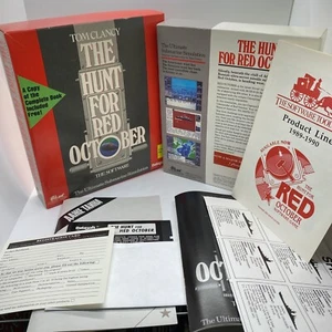 The Hunt for Red October Commodore 64/128 w book c64 diskette Untested - Picture 1 of 12