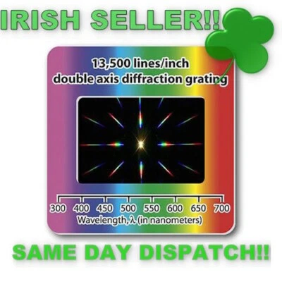 Diffraction Grating Slides Double Axis 13,500 lines diffraction gratings