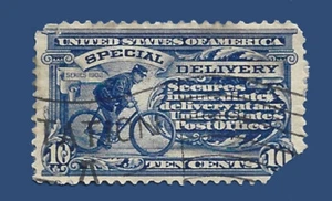 US 1902 10 ¢ BOB Special delivery postman bicycle (Spacefiller) - Picture 1 of 1
