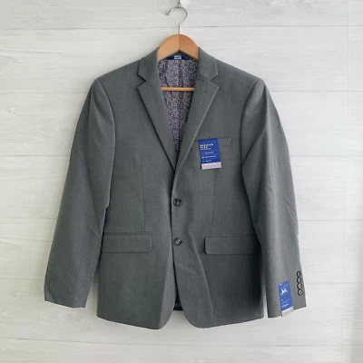 NWT Apt 9 Gray Premier Flex Performance Extra-Slim Fit 2 button blazer, 36S - Image 1 of 4