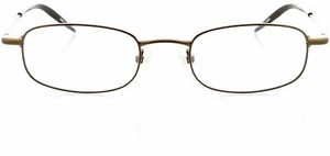 Unisex Optical Eyewear - Rectangle Shape, Metal Full Rim, Matte Olive - Picture 1 of 4