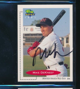 1991 Classic Best #171 Mike DeKneef Winter Haven Red Sox Signed Autograph (GE33)