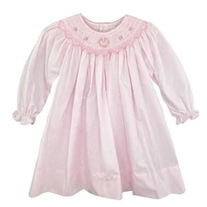 Petit Ami Pink Smocked Flower Heart Dress Set 12 18 24 Months - Picture 1 of 1