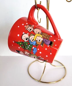 Peanuts Snoopy Charlie Brown &Friends Christmas Coffee Mug Red 2016 Zak! Designs - Picture 1 of 11
