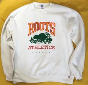 Vintage Roots Sweatshirt 80’s Russell Multi-Coloured Beaver Logo - Picture 1 of 6