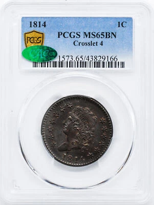 1814 CLASSIC HEAD 1C PCGS MS 65 BN - Image 1 of 4