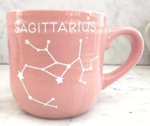 Rosy Peach & White Sagittarius Coffee Tea Mug - Picture 1 of 6